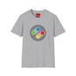 Retro Game Controller T‑Shirt — Colorful SNES Style Logo Tee