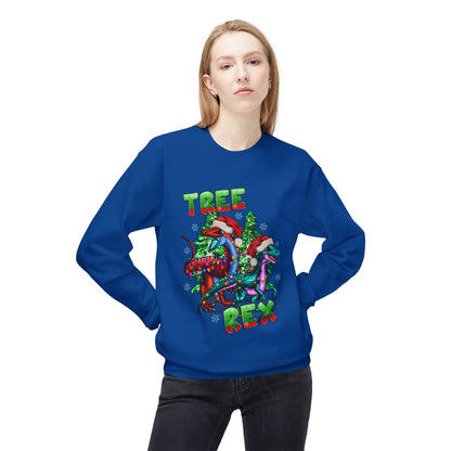 Tree Rex Christmas — Festive Dinosaur Holiday CrewneckSweatshirt