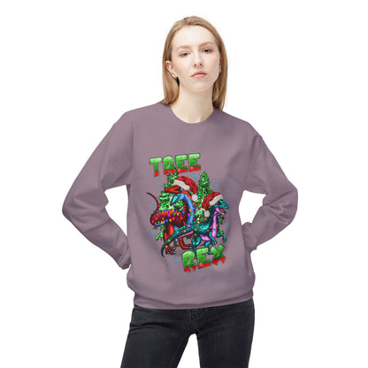 Tree Rex Christmas — Festive Dinosaur Holiday CrewneckSweatshirt