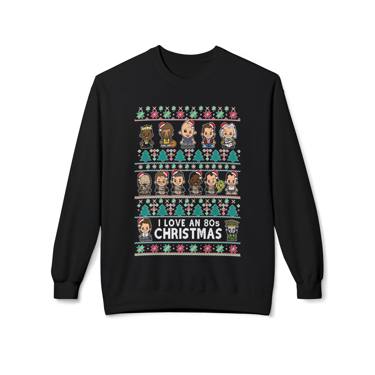 Holiday Character  — Cute Chibi Characters Ugly Crewneck Sweater Design