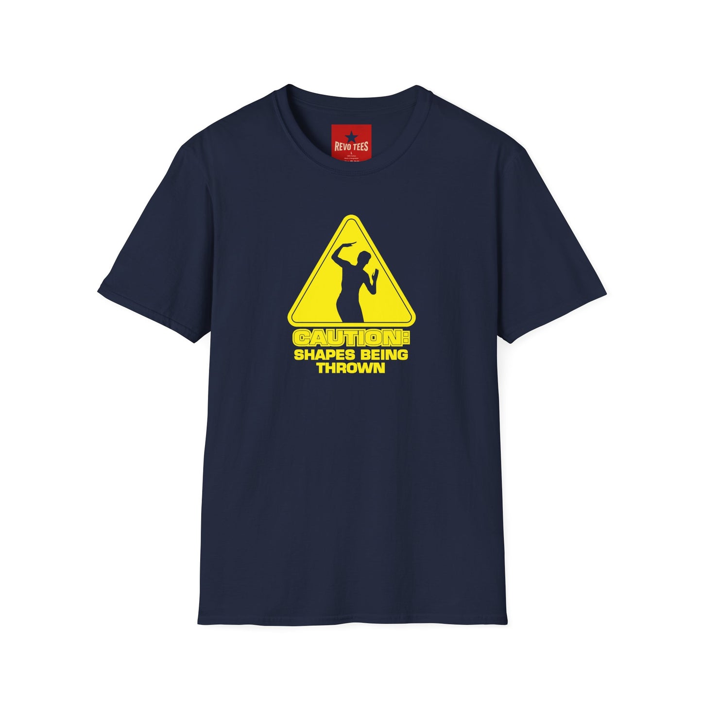 Caution - Throwing Shapes - Unisex Softstyle T-Shirt