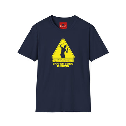 Caution - Throwing Shapes - Unisex Softstyle T-Shirt