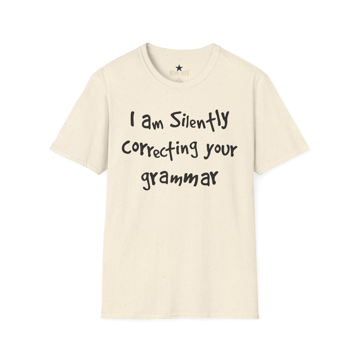 Revotees Im Silently Correcting Your Grammar Unisex Softstyle T-Shirt - alternate view 3