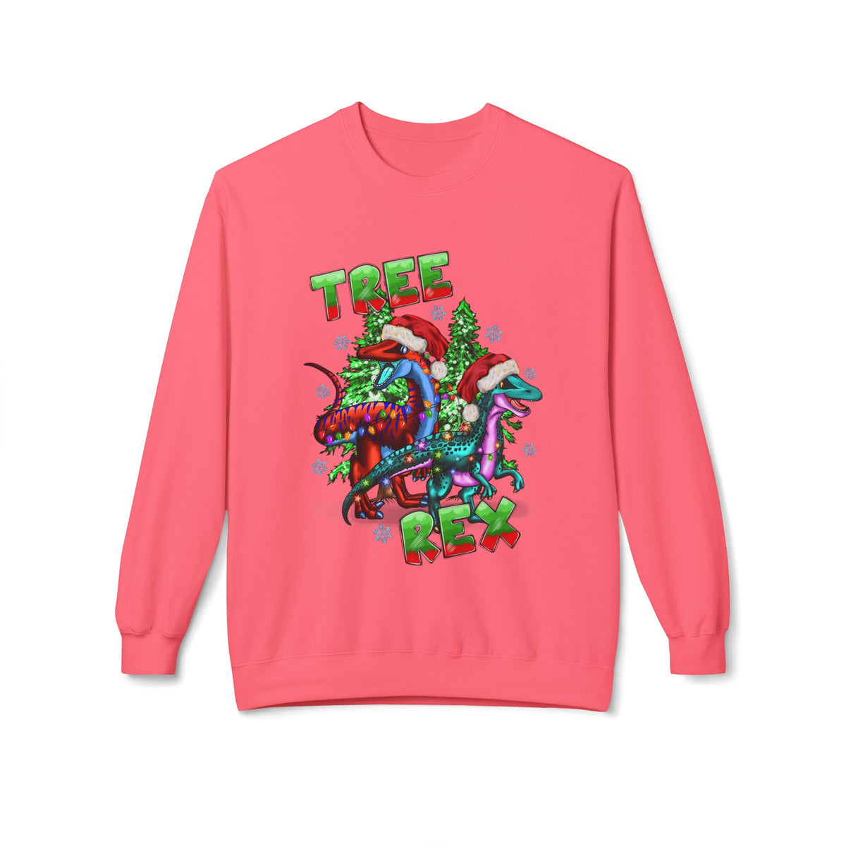 Tree Rex Christmas — Festive Dinosaur Holiday CrewneckSweatshirt