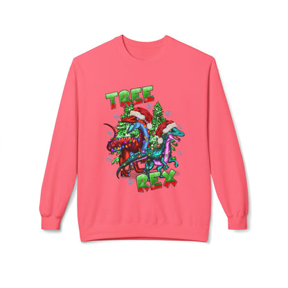 Tree Rex Christmas — Festive Dinosaur Holiday CrewneckSweatshirt