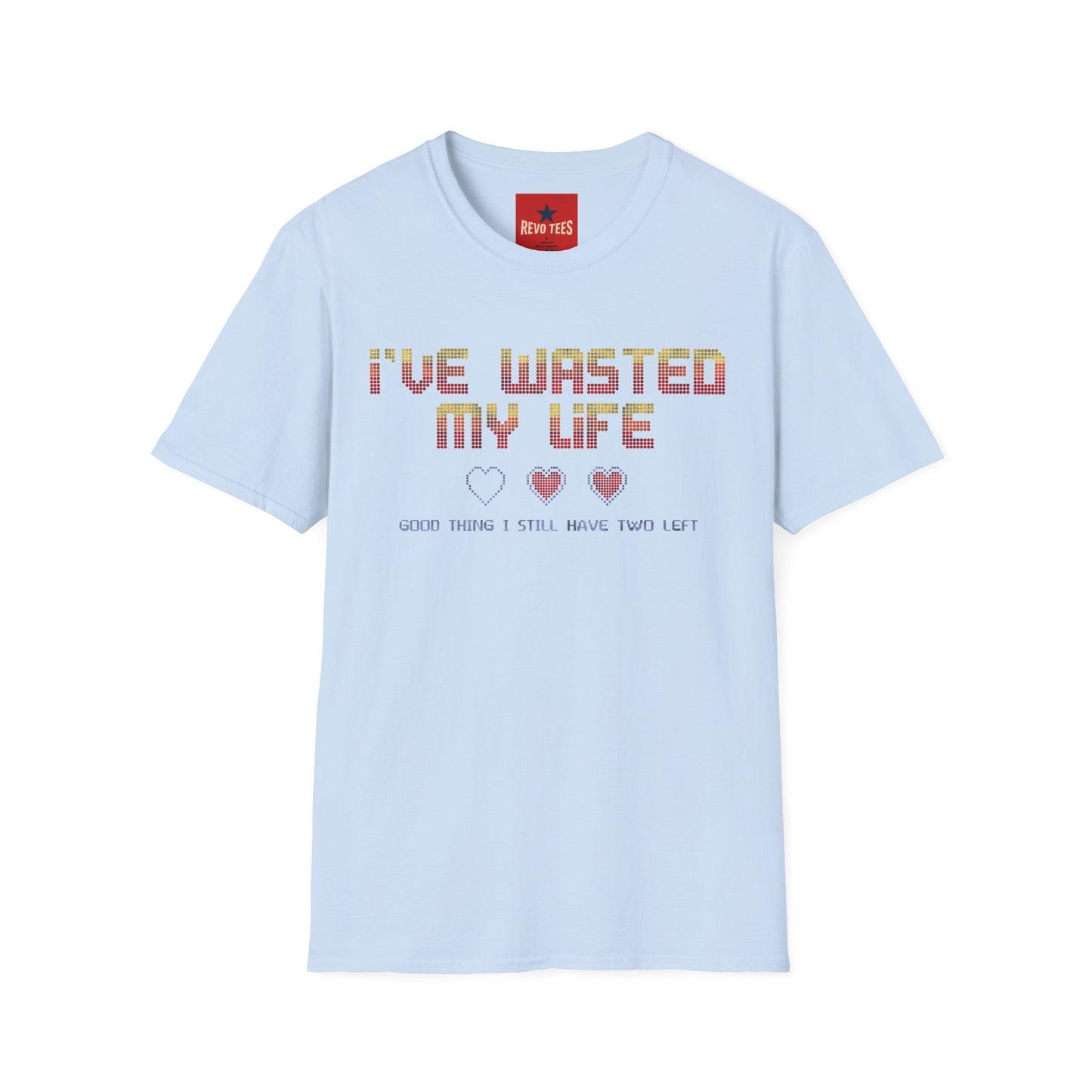 T-Shirt — "I've Wasted My Life" Retro Heart Gamer Tee