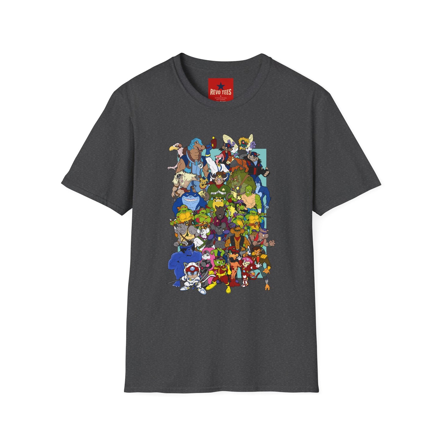 Retro Cartoon Character Collage T-Shirt
