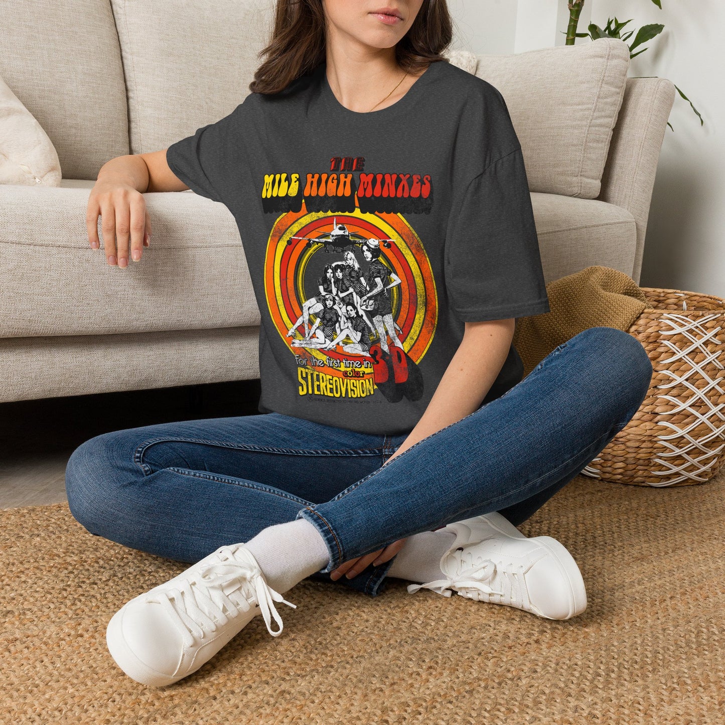 The Mile High Minxes Retro Band Tee — Vintage 70s Psychedelic Concert T-Shirt