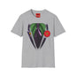 Joker Suit T‑Shirt — Green Vest, Purple Tie & Poppy Graphic Tee
