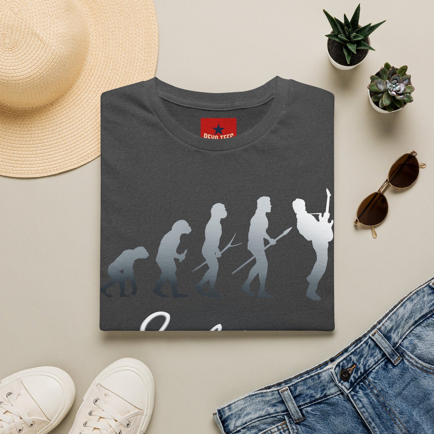 Evolution of Guitarists - Unisex Softstyle T-Shirt