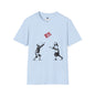Revotees Banksy No More Games Vintage Kids Throwing No More Games Patch Graphic T-Shirt - alternate view 4