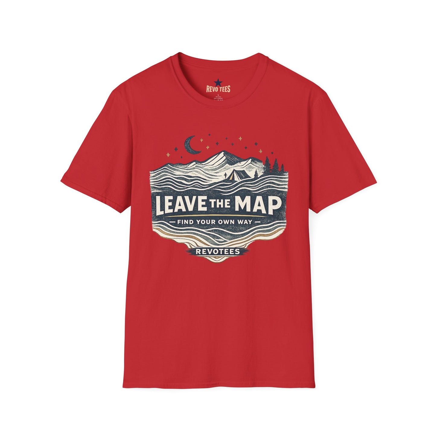 REVOTEES Leave the Map Graphic T-Shirt — Adventure Mountains Outdoor Tee
