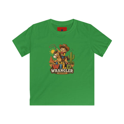 Kids Tee — "Lil' Wild Wrangler" Cute Cowboy Kid Graphic Shirt