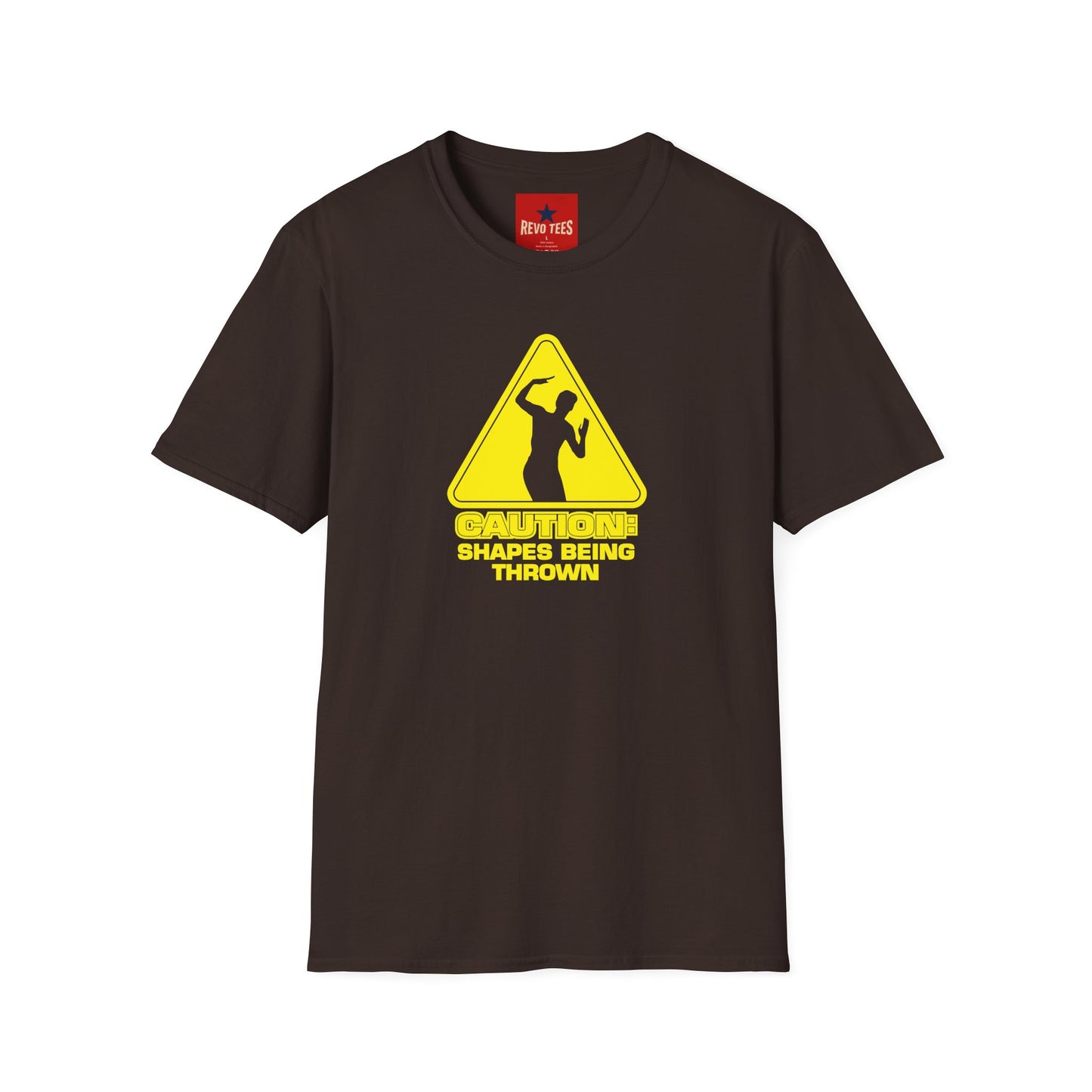 Caution - Throwing Shapes - Unisex Softstyle T-Shirt