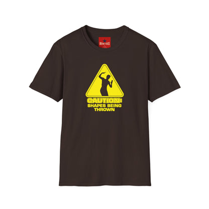 Caution - Throwing Shapes - Unisex Softstyle T-Shirt