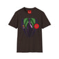 Joker Suit T‑Shirt — Green Vest, Purple Tie & Poppy Graphic Tee