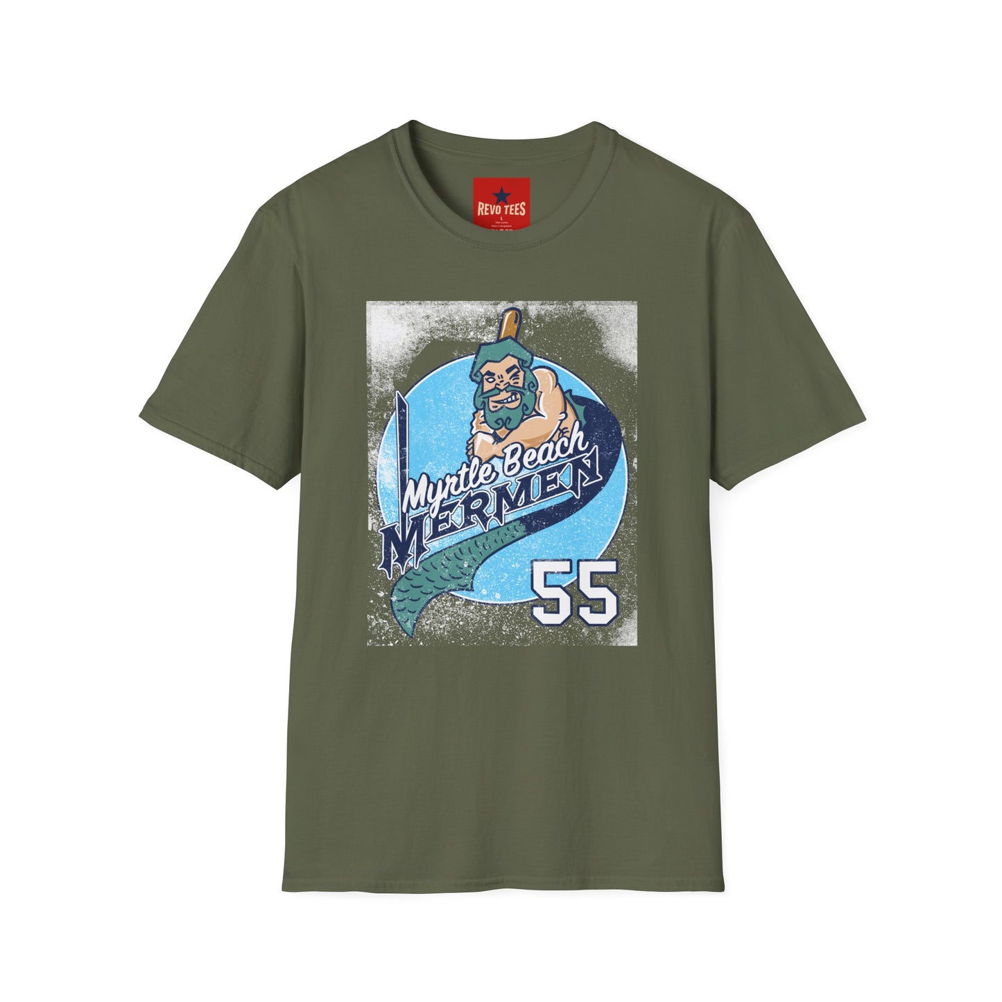 Myrtle Beach Mermen Graphic T-Shirt — Coastal Baseball Team Design