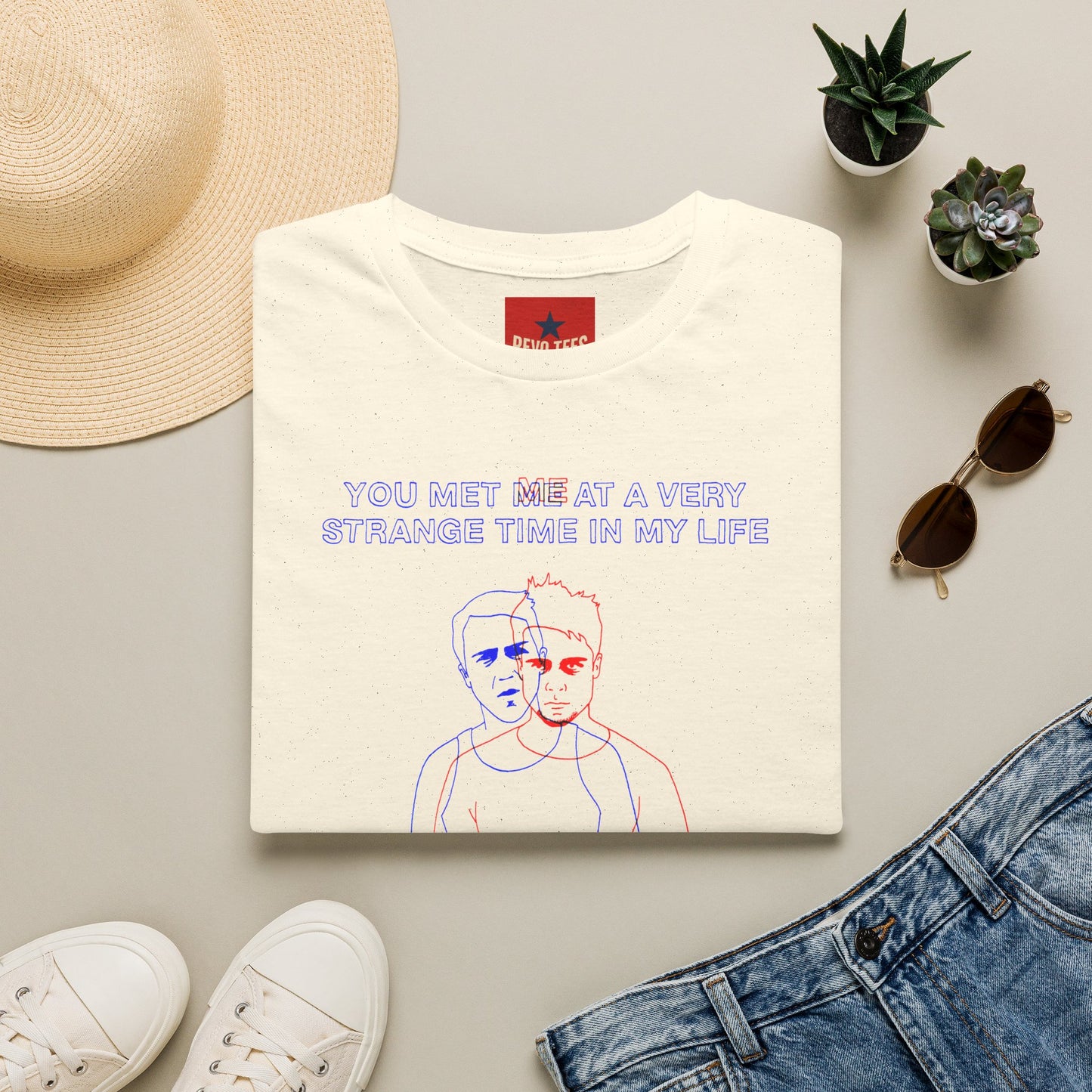 Vintage Doppelgänger Tee — "You Met Me at a Very Strange Time in My Life" Graphic T-Shirt