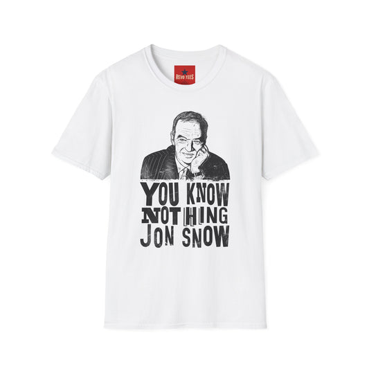 T-Shirt — "You Know Nothing Jon Snow" Graphic Tee (Sketch Portrait)