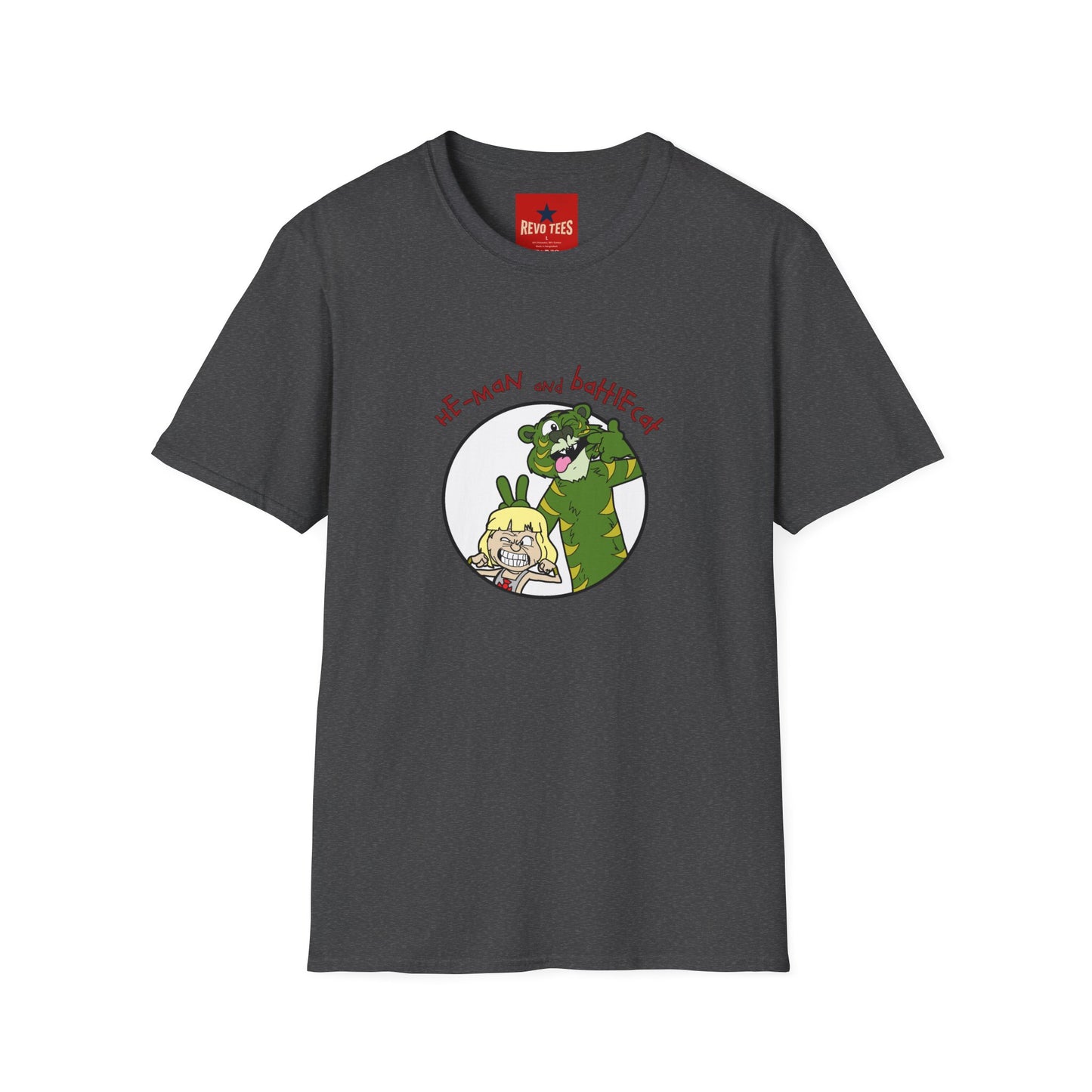 He-Man and BattleCat Cartoon T‑Shirt — Retro Fan Art Tee