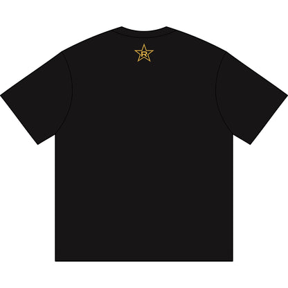 REVOTEES Box Tee - "Tru Playr 4 Real" Gold Script Graphic