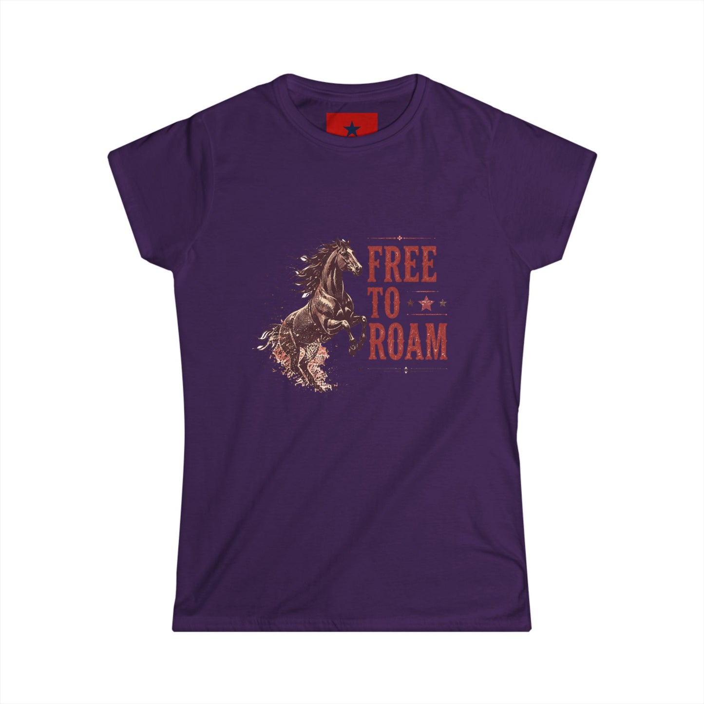 Free to Roam Horse Graphic Tee — Women's Casual Western T-Shirt