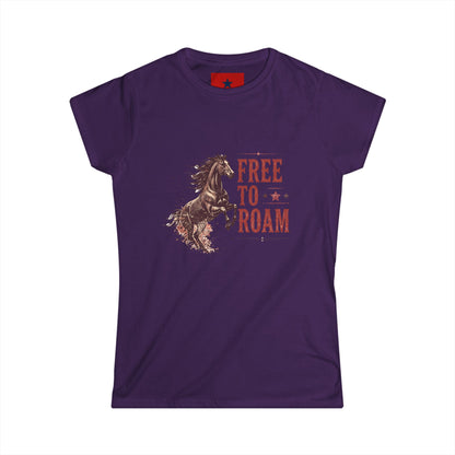 Free to Roam Horse Graphic Tee — Women's Casual Western T-Shirt