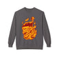 Flaming Santa Skull Redneck - I mean Crewneck Sweatshirt