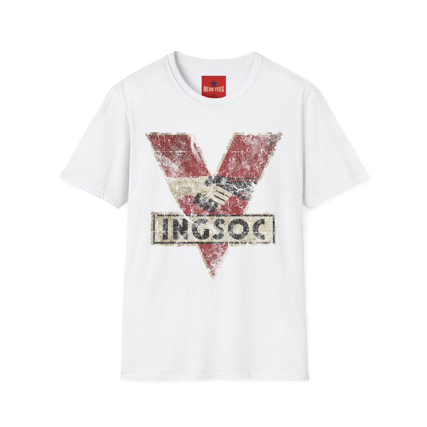 Dystopian 'INGSOC' Vintage Graphic T‑Shirt