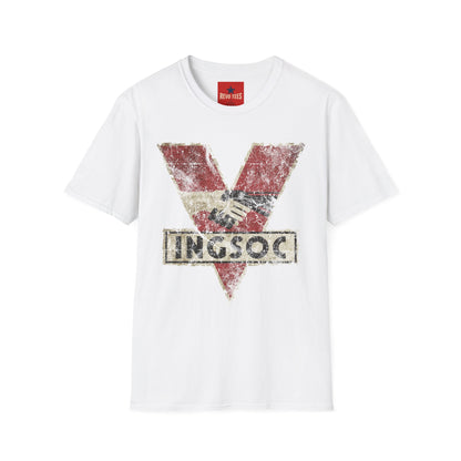Dystopian 'INGSOC' Vintage Graphic T‑Shirt