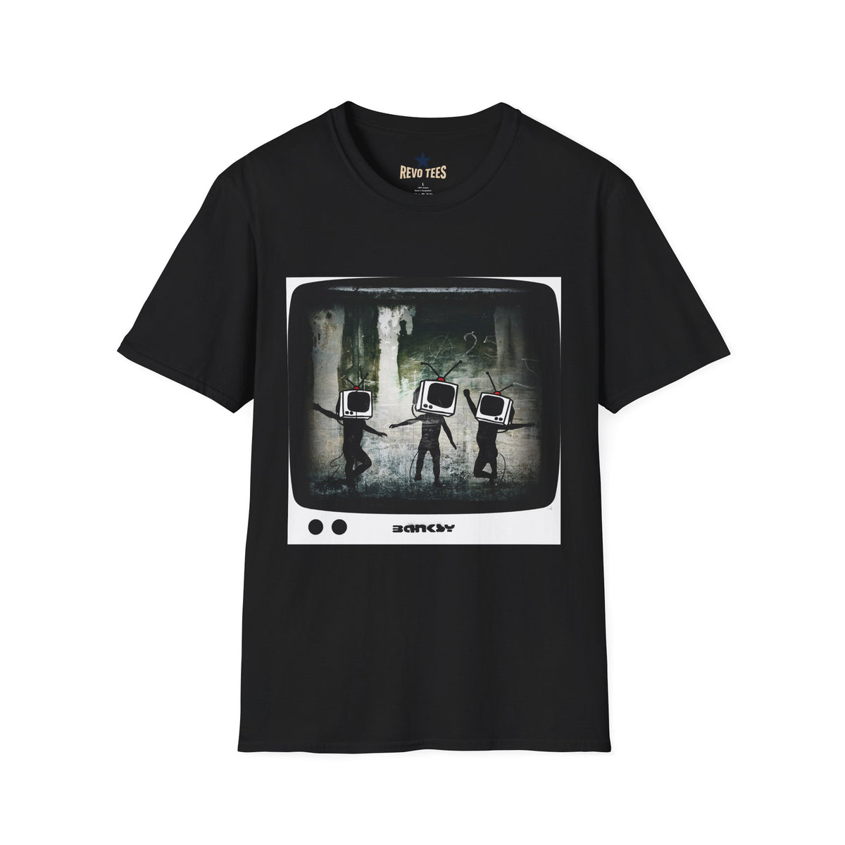 Revotees Banksy TV Head Graphic T-Shirt - alternate view 2
