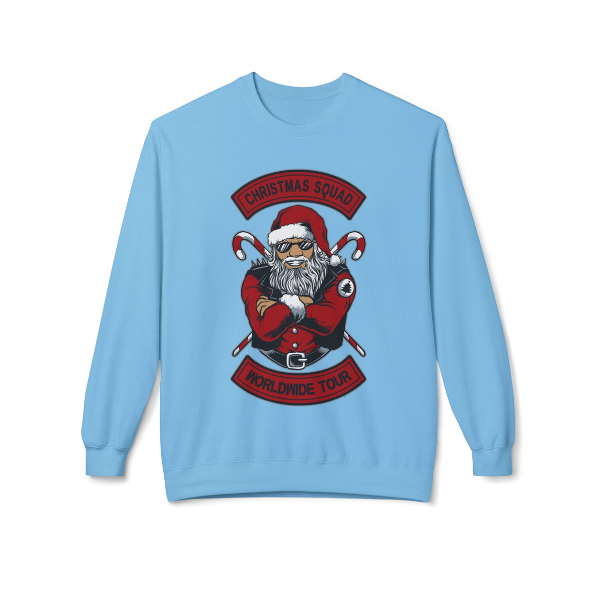 Santa Skull — Christmas Skull Rock-N-Roll Tour Crewneck Sweatshirt
