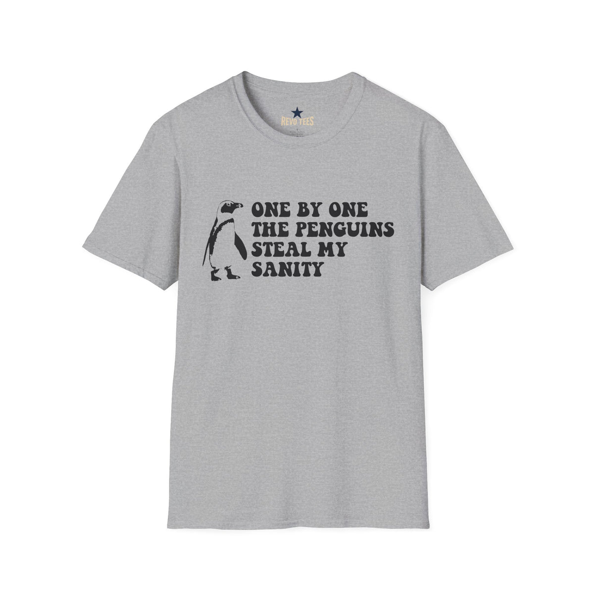 Revotees Penguins Steal My Sanity Unisex Softstyle T-Shirt - alternate view 3