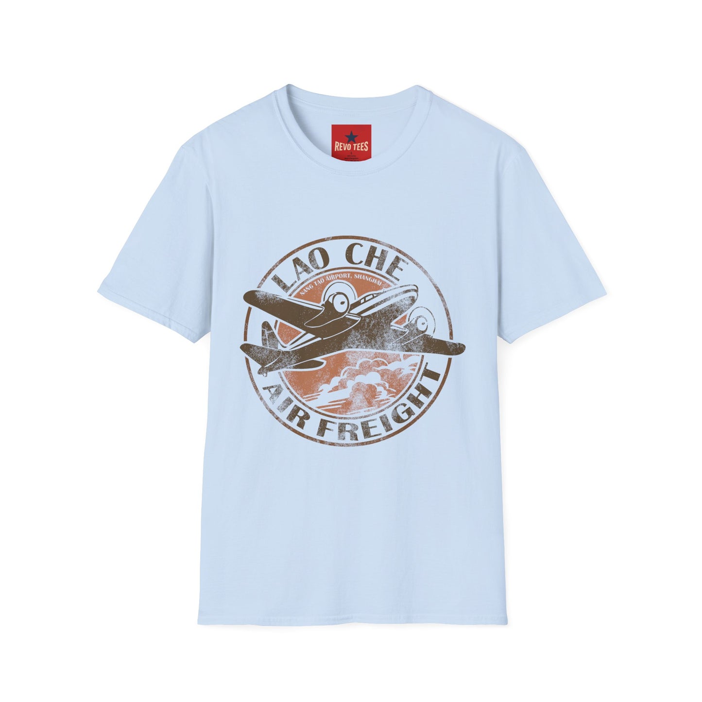 Vintage Lao Che Air Freight T-Shirt — Retro Aviation Graphic Tee