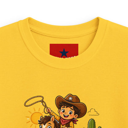 Kids Tee — "Lil' Wild Wrangler" Cute Cowboy Kid Graphic Shirt