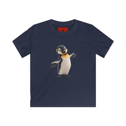 Kids Penguin Graphic Tee — Cute Dancing Penguin Shirt front and back design