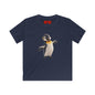 Kids Penguin Graphic Tee — Cute Dancing Penguin Shirt front and back design