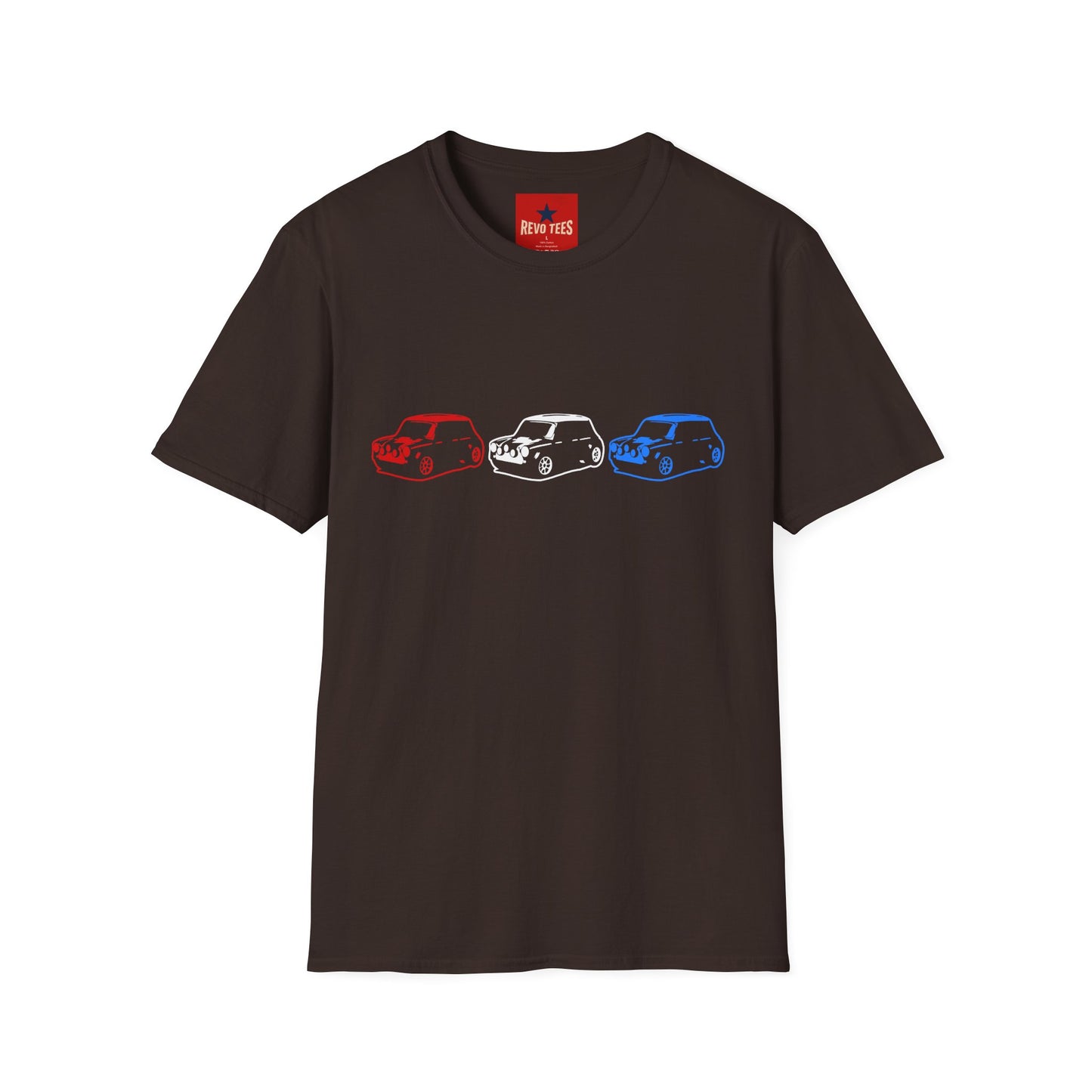 3 Mini Classic Cooper Cars - Unisex Softstyle T-Shirt
