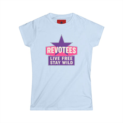 Revotees Live Free Stay Wild Womens Retro Star Graphic T-Shirt - alternate view 9