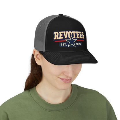 Revotees Snapback Trucker Cap — Est. 2026 Retro Star Logo