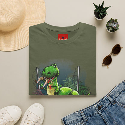 T-Rex Graphic T-Shirt – Cute Green Dinosaur Design