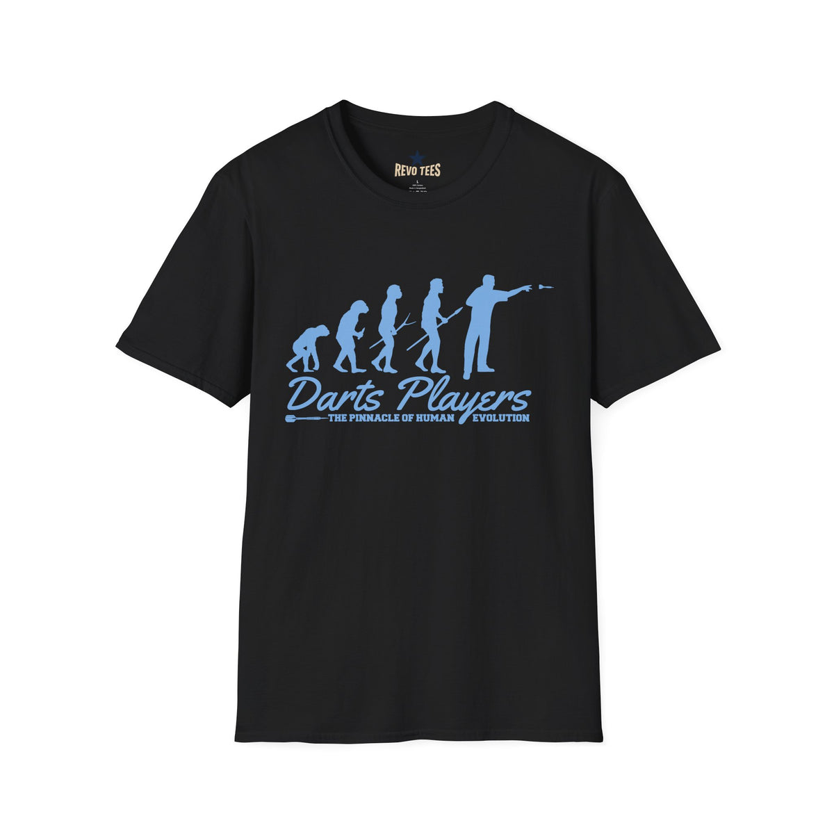 Revotees Darts Players Evolution Funny Darting Evolution Graphic for Players Fans T-Shirt - alternate view 3