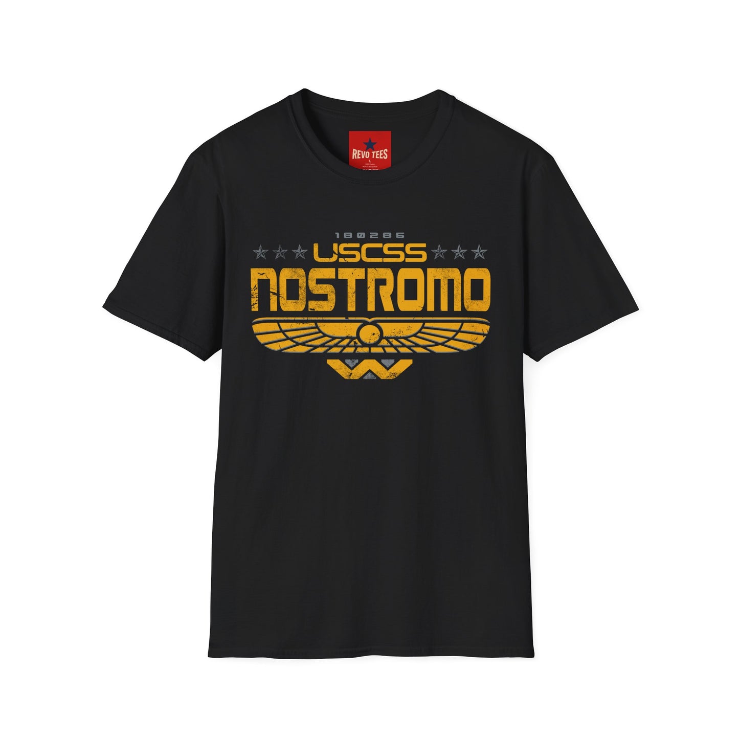 Nostromo USCSS Graphic T‑Shirt — Retro Sci‑Fi Starship Logo Tee
