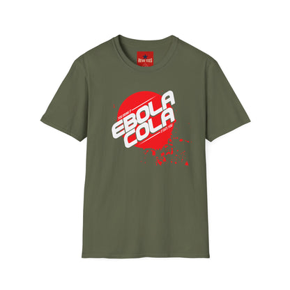 Ebola Cola Graphic T-Shirt – Retro Logo & Distressed Splash Design