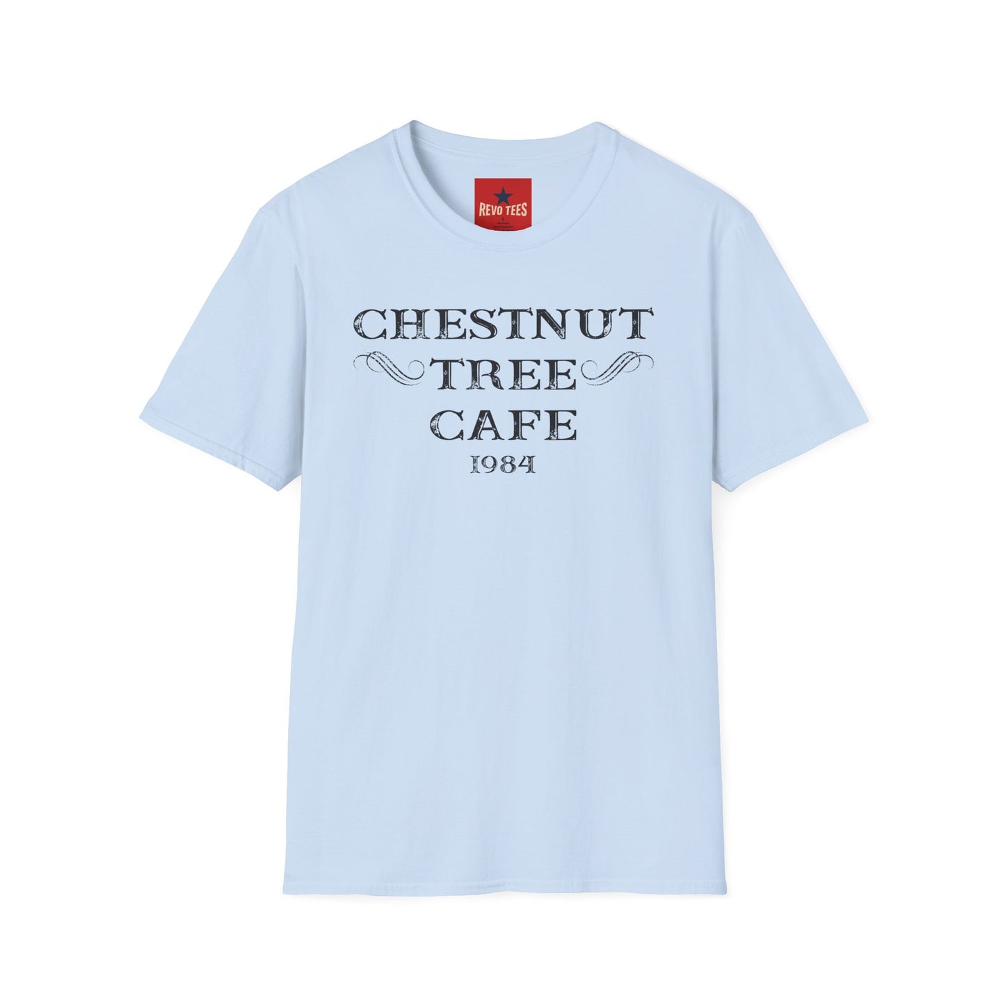 Chestnut Tree Cafe 1984 T-Shirt — Vintage Café Logo Tee