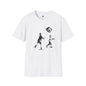 Revotees Banksy Style Kids Tossing TV Stencil Art T-Shirt