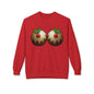 Yule Tidings We'll Twin - Christmas Puddings Crewneck Sweater