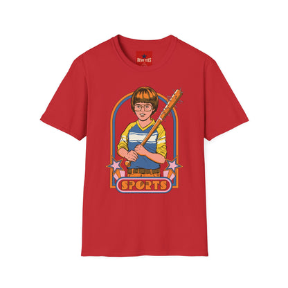 Retro Kid Sports T‑Shirt — Vintage Baseball Bat Graphic Tee