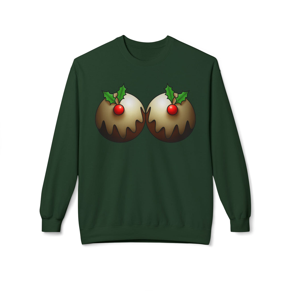 Yule Tidings We'll Twin - Christmas Puddings Crewneck Sweater
