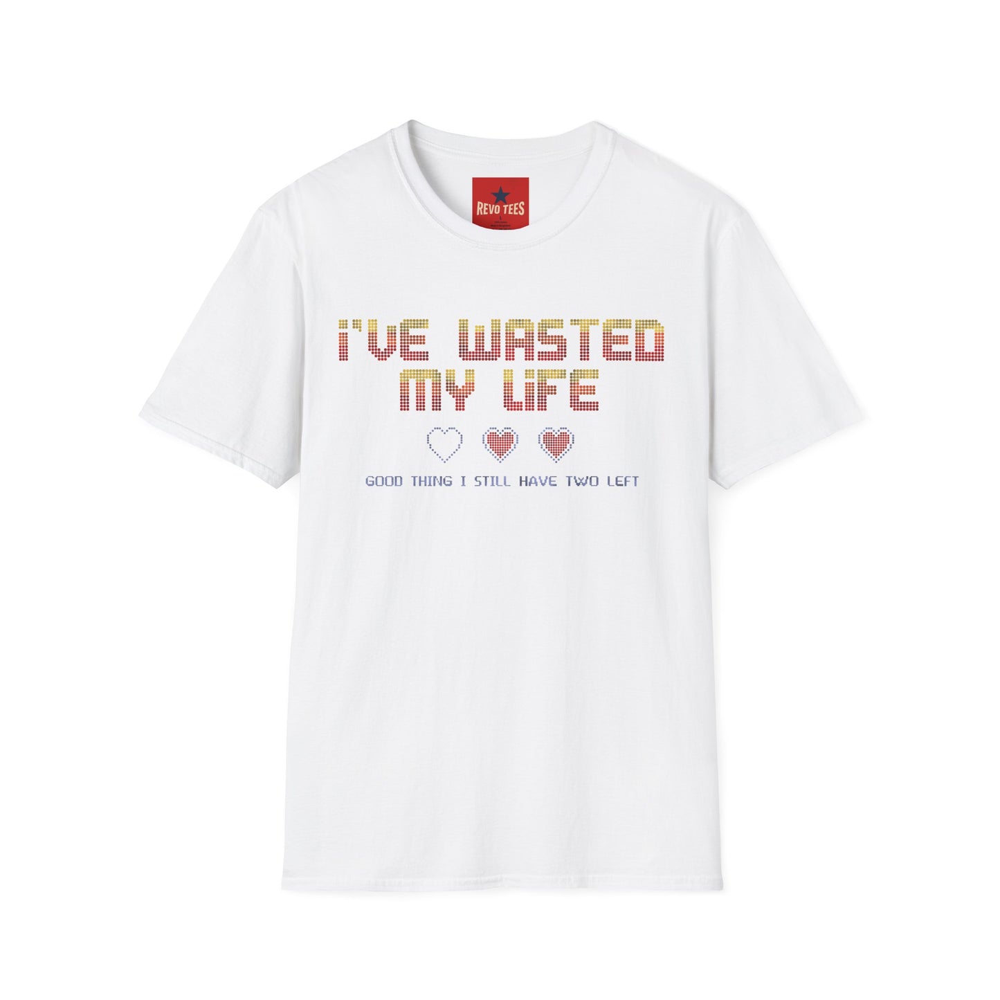 T-Shirt — "I've Wasted My Life" Retro Heart Gamer Tee
